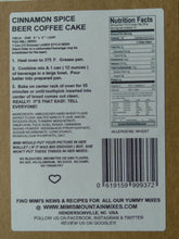 CINNAMON SPICE BEER COFFEE CAKE MIX IN A MITT GIFT SET