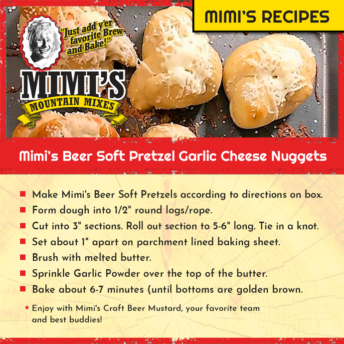 Mimi's Beer Soft Pretzel Garlic Cheese Nuggets
